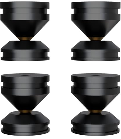 Monosaudio HiFi högtalare isolering spik, aluminium 27 x 24 mm ljudhögtalare stativ dynor, högtalare isolator stötabsorberande vibrationsdämpare