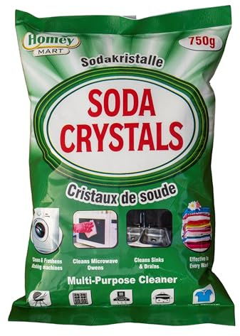 Soda Crystals 750g – Multi-Purpose Cleaner & Degreaser | Removes Stains, Softens Water, Unblocks Drains, Natural Household Cleaner & Laundry Booster Home and Kitchen