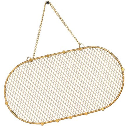 Haofy Porta Orecchini da Parete Organizzatore di Gioielli in Oro Griglia di Diamanti Scaffale da Parete per Collane Bracciali