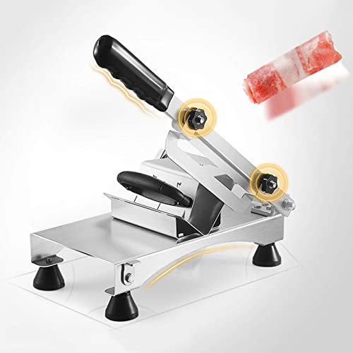 HSSMEUR Frozen Meat Slicer Manual Stainless Steel Meat Mutton Roll for Home Use Meat Food Slicer Slicing Machine Hot Pot Shabu Shabu