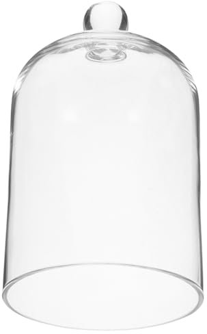 OFFSCH Campana Dome in Vetro Vetrina Candela per Piante Grasse Vetrina Decorativa Espositore Torta Ghirlanda Luminosa Espositore Torta Campana di Vetro