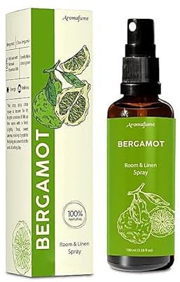 AROMAFUME 100 % naturlig eterisk oljespray och sängkläder med eteriska oljor (bergamott)