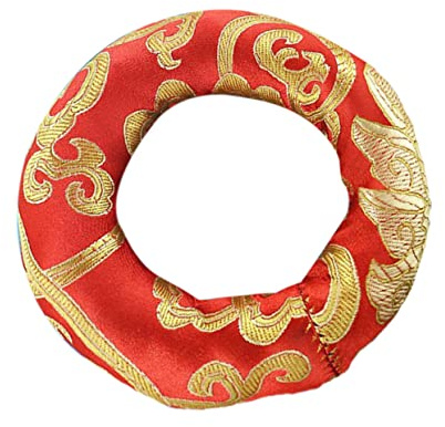 TOYANDONA Buddha Klangschalenkissen aus Baumwollstoff Praktische Schüsselmatte zum Fixieren von Klangschalen Exquisit Verarbeitet für Meditation und Yoga mit 12cm Zufällige Farbe
