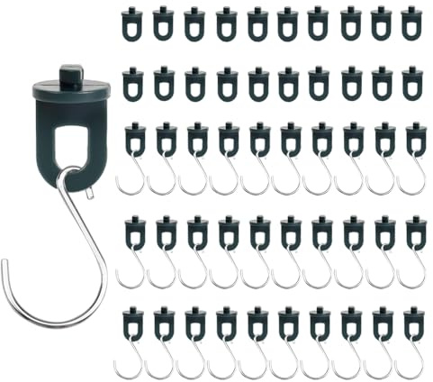UQTUKO 50 clips de invernadero, 30 ganchos, soportes para plantas, clips de invernadero, accesorios para colgar para invernadero, ganchos para invernadero