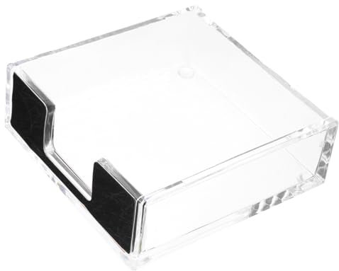 CANIGHT Notizblockhalter Aus Acryl Visitenkartenhalter Für Schreibtisch Transparenter Aufbewahrungsbehälter Für Büro Und Zuhause