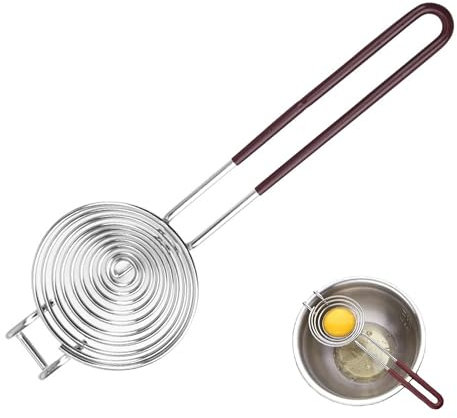 1Pcs Egg Separator Tool, 304 Stainless Steel Egg Separator Egg Yolk White Divider, Egg Yolk Separator for Quick Separation of Egg Whites, Baking Gadgets Suitable for Home Kitchens, Dessert Shops