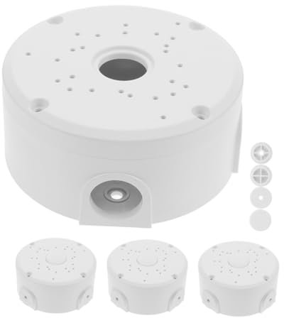 Gatuida 4stücke Kamera-anschlussdose Kunststoff Für Überwachungskamera Mit Kabelversteck Für Wand Und Deckenmontage Anschlussdosenadapter Und Halterung