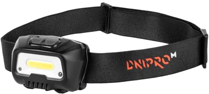 Dnipro-M Linterna Frontal LED Recargable 300LM con Sensor de Movimiento, Luz COB 160° Gran Angular, USB-C, 4 Modos, IP44, Ajustable para Trabajo y Outdoor. FX-5