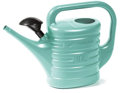 PECZEKO Regadera de 10 l, regadera de plástico para interior y exterior, riego, flores, plantas de interior, jardín, casa, apartamento, herramientas de jardín con ducha, 10 l