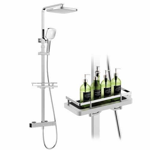 Homelody duschsystem med termostat krom duscharmatur komplett set