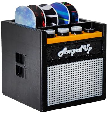 Pick-A-Palooza Mini Guitar Amp Pick Holder – Creative Display for Guitar Plectrums, Ideal Gift for Musicians, Guitarists, and Music Enthusiasts, Great Music Room Decor & Desk Accessories