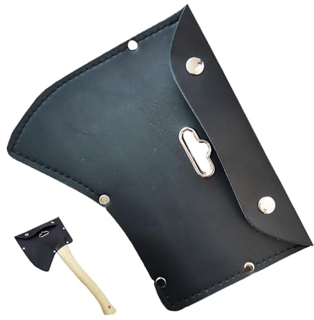 Axe Sheath - Artificial Leather Protective Holster for Outdoor Safety, Hiking Gear with Secure Fit, Portable Tool Guard for Outings, Reusable Camping, Travel Double Buckle and Thickened Cover Use