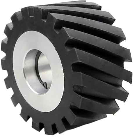 1 unidad de rueda de contacto de goma maciza/ranurada de 100 x 50 mm for lijadora de banda(Grooved 6202)