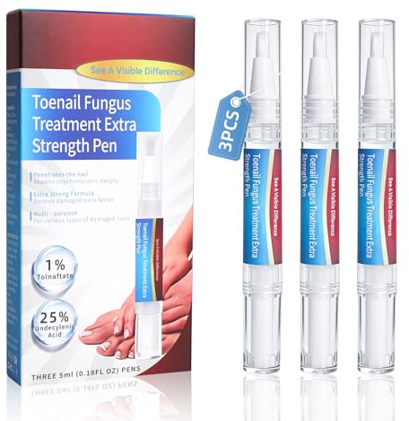 3 Pièces Mycose Ongles Des Pieds, Traitement mycose ongle pied puissant Soin Intensif à l'Acide Undécylénique 25%, Répare et Renforce les Ongles Épaissis, Jaunis et Abîmés Nail care pen