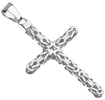 Silberketten Store Anhänger Kreuz Königskette 6mm Kettenanhänger - 925 Silber