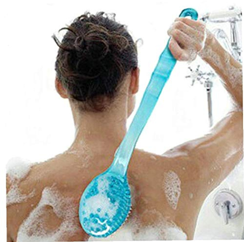 Angoter Longue poignée de Bain Brosse Scrubber Soins de la Peau Massage Douche Brosse Brosses Corps pour l'exfoliation du Dos Brosse de Bain Accessoires Couleur aléatoire
