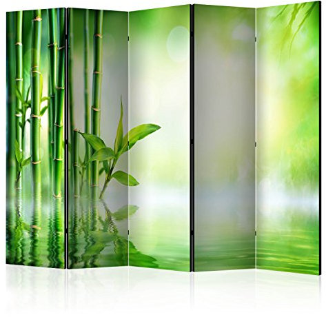 murando - Paravento da Interno Natura 225x172 XXL 5 Pannelli - Stampa Unilaterale su Tela in TNT - Separe per Ufficio Ambienti Paraventi Decorazioni Moderno Soggiorno - Bambù b-B-0149-z-c