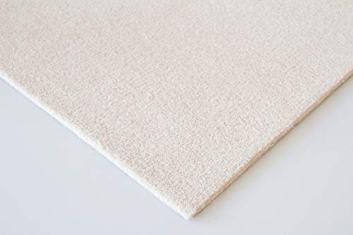 Steffensmeier Velours Teppichboden Mirano Meterware | Auslegware für Kinderzimmer Wohnzimmer Schlafzimmer | Beige, Größe: 100x200 cm