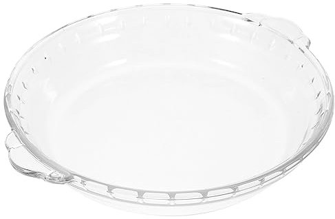 DOITOOL Kuchenplatte aus Glas, rund, 20,3 cm, mit Griffen, für Kuchen und Käsekuchen