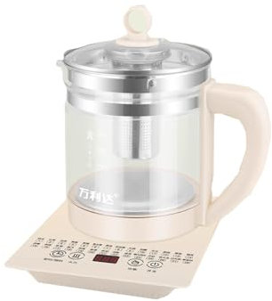 1.5L Electric Glass Water Kettle, Care Beverage Tea Maker and Temperature Control, Timer, LED, Lid Cover, Accessories, for Boiling, Brewing Hot
