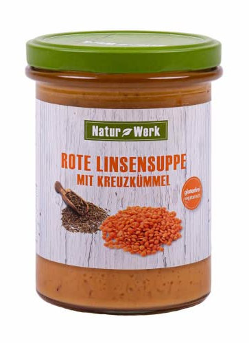 Naturwerk Rote Linsen - Kreuzkümmel - Suppe 380ml vegan