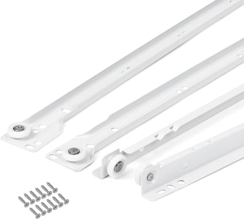 Coppia guide di scorrimento per cassetti 25 kg cm 50 bianche (cm 40)