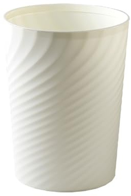 lmoikesz Cubo de Basura de plástico de Estilo nórdico sin Tapa, Papelera, contenedor de Basura, Cesta, baños, oficinas, Habitaciones Infantiles, Blanco, 8L