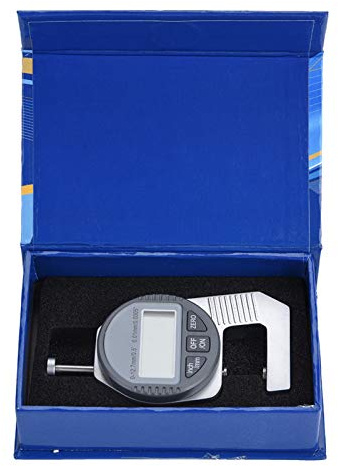 Spessimetro Digitale, Spessimetro 0-12,7 Mm/0,5, con Ampio Display LCD Per La Misurazione dello Spessore di Carta, Tubi E Lamiere Metalliche, con Interruttore Automatico Pollici/mm, Inclusa Scatola di