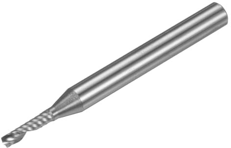 QUARKZMAN Hartmetallfräser 1/4 Zoll Schaft, 1-Flöten CNC Fräser für Edelstahl, Verbundwerkstoffe und Legierungen, Silber