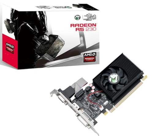 maxsun AMD R5 230 Carte graphique d'ordinateur 2G GDDR3 HDMI VGA DVI ITX SFF Low Profile Ready GPU