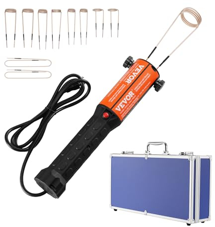 VEVOR Kit de Chauffage à Induction Magnétique 1 kW, Appareil de Chauffage par Induction Portatif, Chauffe-Boulon à 8 Bobines, pour Retirer les Boulons et Écrous Rouillés Réparation Automobile