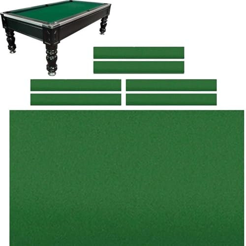 Billardtuch, Pooltisch, Filz, Indoor-Sportspiel, Tischdecke für 2,1 m, 2,4 m, 2,7 m, 3,4 m, Snookertisch, langlebig, Premium-Pool-Tischdecke, Grün, 2,7 m