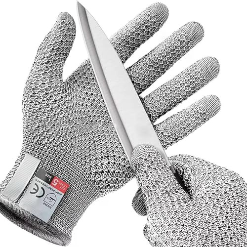 Gants résistants aux coupures - Gant de protection à la coupe | Gants de travail de sécurité respirants Gants de protection pour les mains de jardinage en cuisine, gants de protection de cuisine