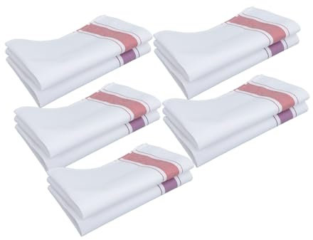 Beaupretty 10pcs Pure Cotton Mouth Cloth Reusable Washable for Wine Glass Polishing and Kitchen Cleaning As Hand Napkin