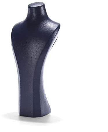 FAJNUZI2024 Schmuckständer Halsketten-Ketten-Schmuckbüsten-Displayhalter, Halsketten-Display-Halskettenschaufensterpuppe, Kunstleder-Halskettenbüste, Blauer Schmuckbüstenständer Schmuckhalter(Klein)