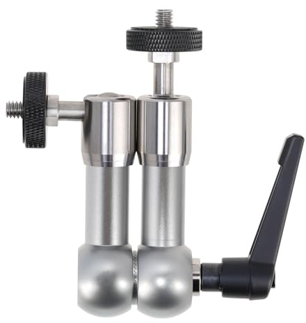 Hersmay 7inch Articulating Friction Magic Arm Stainless Steel Ball Head and Thread, Adjustable1/4'' Tripod Screw Compatible with DSLR Camera Rig for LCD Monitor LED Light DSLR Camera Video Tripod