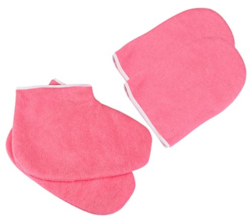 minkissy Wachs Fuß Und Handschuh Satz Paraffintherapie Zubehör Für Spa Und Zuhause Zur Feuchtigkeitssteigerung Und Wärmehaltung Bei Paraffinbädern