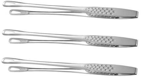 CONGARTENO 3stücke Küchenzange Grillzange Aus Edelstahl Metallzange Zum Kochen Zange Zum Servieren Von Vorspeisen Und Speisen Kleine Zange Zum Kochen Fleisch Tong Lebensmittelzange
