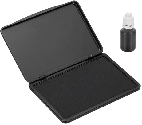 PATIKIL 6.7x 4.7 Large Stamp Pad, Washable Craft Ink Pad with Ink for Rubber Stamp Card Making Stamping Scrapbook Fingerprint Footprint Handprint, Black