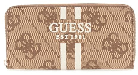 GUESS Laurel II SLG Large Zip Around Wallet L Latte Logo