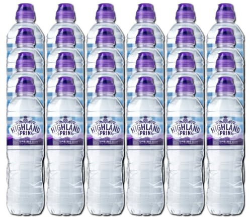 HS Still Spring Water from Scotland's Ochil Hills Refreshing and Hydrating Water 500ml Sports Cap Bottle Recyclable (Pack of 24)
