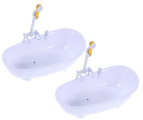 ERINGOGO 2pcs Doll Electric Water Spraying Bathtub Bathing Pool for Dolls Swimming Pool Sprayer Bathtub Toy for Boys and Girls Playtime
