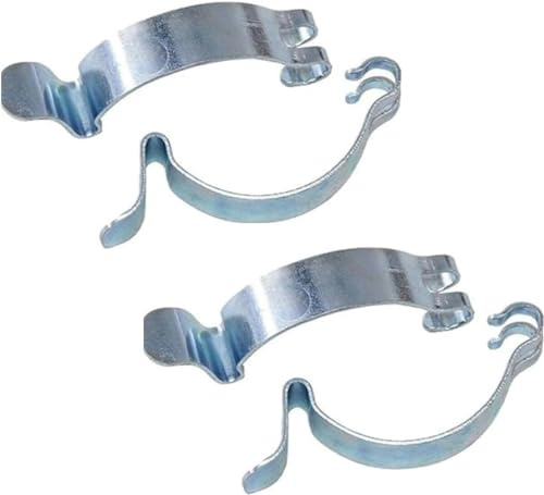 4 x Auto-Luftfilter-Reiniger, Gehäuse, Box, Deckel, Federklemme, Klemme für Auto-Luftfilter (Silber)