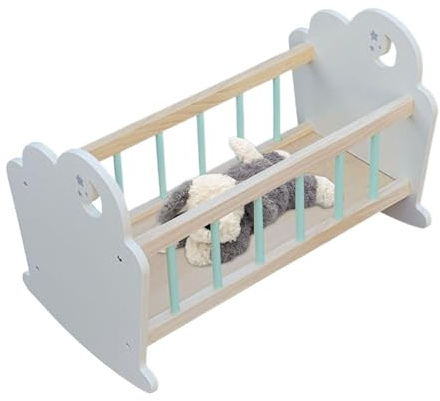 Lit de Bébé | Lit De Sommeil Miniature en Bois | Jouet en Meuble Réaliste pour Berceau Et Sommeil pour Garçons Et Filles pour Activités De Maison De Et Expérience De Jeu Créatif
