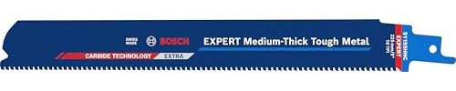 Bosch 1x EXPERT Medium-Thick Tough Metal S1155HHC Säbelsägeblatt | für Stahl, Edelstahlrohre, Länge 225 mm, Professional Zubehör Säbelsäge