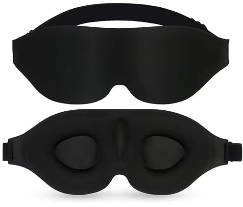 ALLBASA Masque de Nuit, Masque de Sommeil qui Bloque la Lumière pour Dormir,Masque des Yeux Voyage Anti-lumière (Lot de 1)