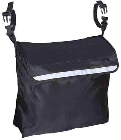 Warmhm Rollstuhltasche Große Kapazität Schwarz aus Polyester Hinten mit Mehreren Innenfächern für Rollstuhl und Elektrorollstuhl