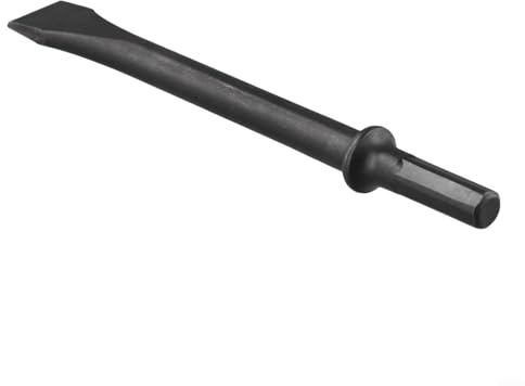 Scalpello per martello pneumatico in acciaio con gambo esagonale da 175 mm per uso intensivo, per rimuovere piastrelle e bulloni e adatto per meccanica e costruzione (scalpello piatto)