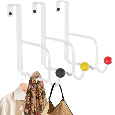 Attaccapanni Da Porta Per Cappotti,Organizzatore Appendino Per Asciugamani Da Bagno 3 Pezzi | Ganci Per Sciarpe E Asciugamani | Per Camera Da Bagno Cucina Studio Casa Dormitorio Appartamento Fattoria