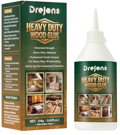 Wood Glue for Furniture Heavy Duty 8.45 fl.oz Strongest Wood Glue | Fast Drying PVA Glue for Heavy Duty Woodworking, Furniture Assembly, Repair, Cabinets, Door